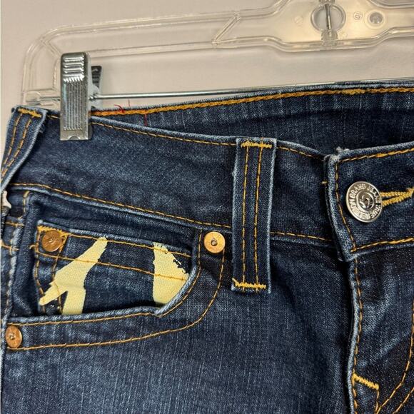 True Religion Womens Jean Joey Low Rise Bootcut Size 27 Y2K Designer Logo Luxury - Picture 2 of 6